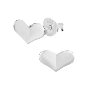 Hypoallergenic Sterling Silver Dainty Heart Stud Earrings for Kids (Nickel Free)