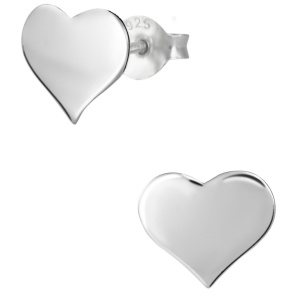 Hypoallergenic Sterling Silver Heart Stud Earrings for Kids (Nickel Free)