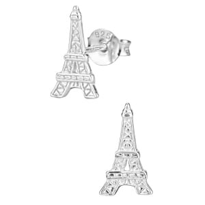 Hypoallergenic Sterling Silver Eiffel Tower Stud Earrings for Kids (Nickel Free)