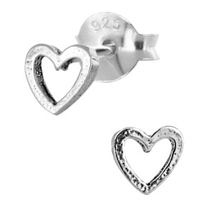 Hypoallergenic Sterling Silver Tiny Heart Stud Earrings for Kids (Nickel Free)