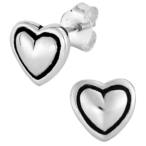 Hypoallergenic Sterling Silver Heart Stud Earrings for Kids (Nickel Free)