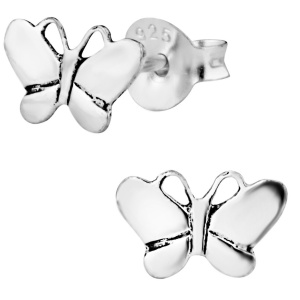 Hypoallergenic Sterling Silver Little Butterfly Stud Earrings for Kids (Nickel Free)